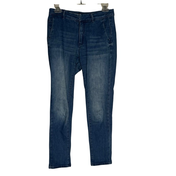 Anthropologie Pilcro & the Letterpress Mid-Wash Straight Blue Jeans Women 26 - Picture 2 of 7
